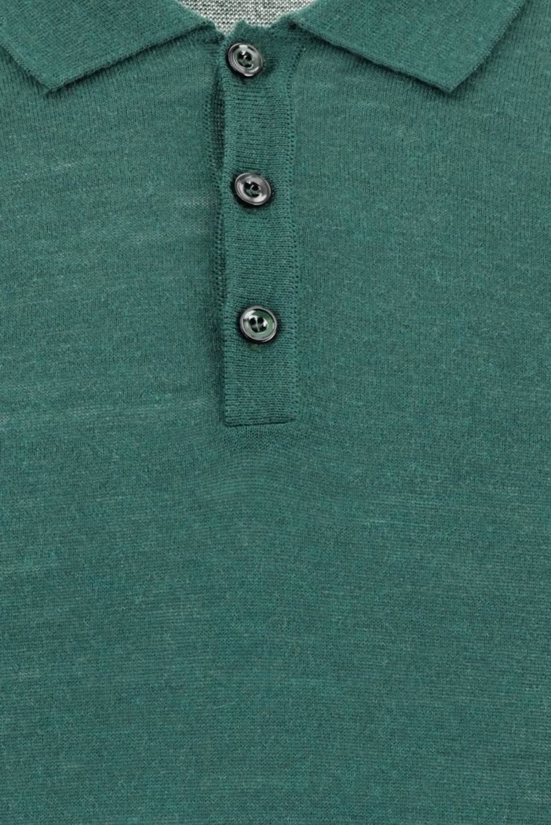 Nefti Polo Yaka Regular Fit Yünlü Triko Kazak
