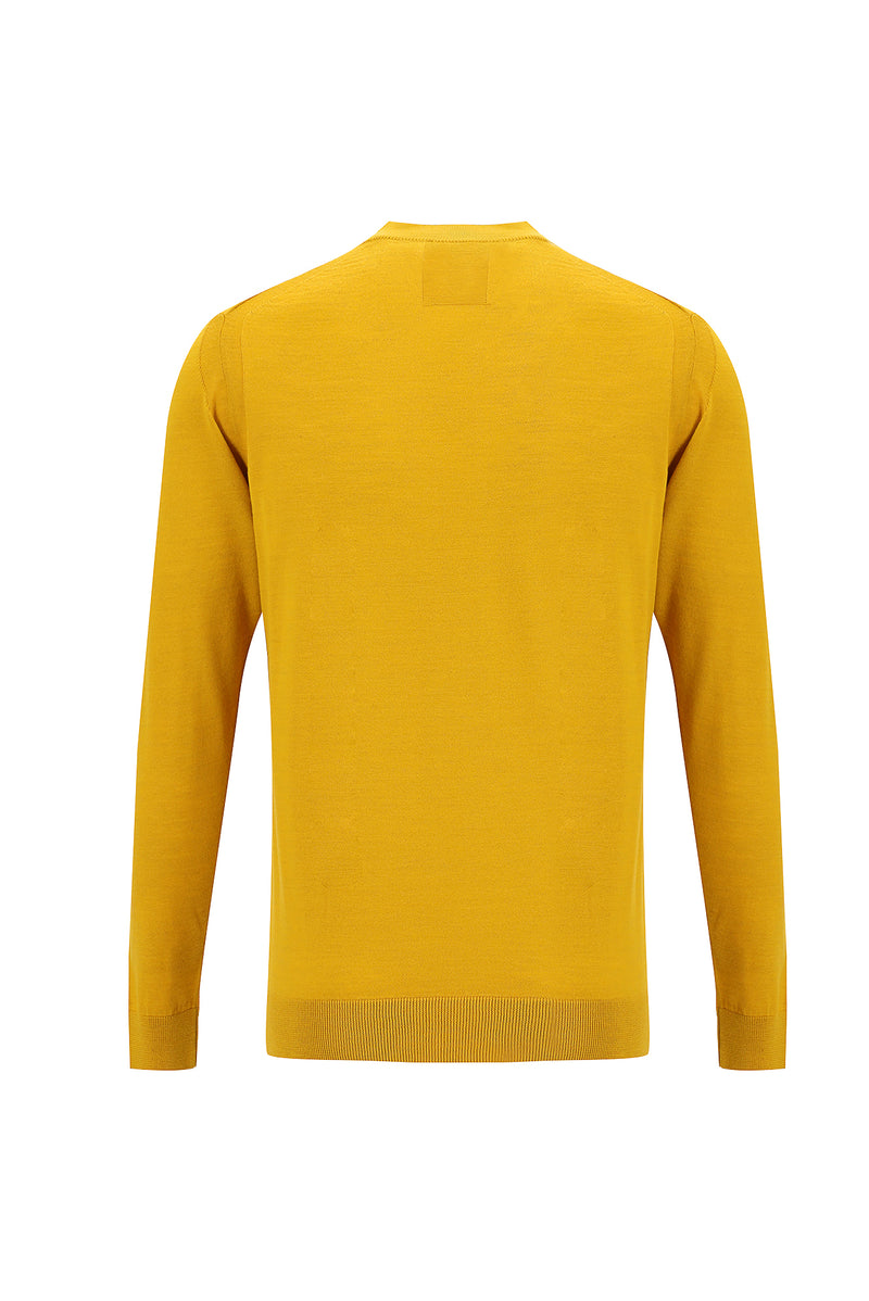 Hardal Yarım Balıkçı Yaka Regular Fit Yünlü Triko Kazak