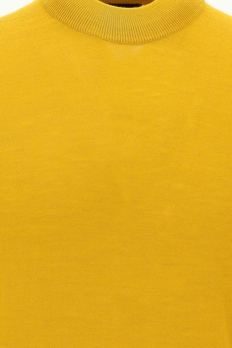 Hardal Yarım Balıkçı Yaka Regular Fit Yünlü Triko Kazak