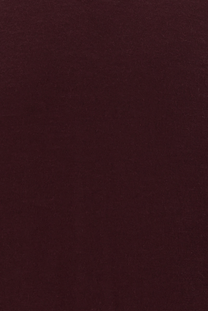 Koyu Bordo Yarım Balıkçı Yaka Regular Fit Yünlü Triko Kazak