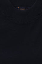 Koyu Lacivert Büyük Beden Yarım Balıkçı Yaka Yünlü Triko Kazak