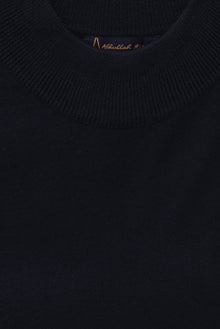 Koyu Lacivert Büyük Beden Yarım Balıkçı Yaka Yünlü Triko Kazak