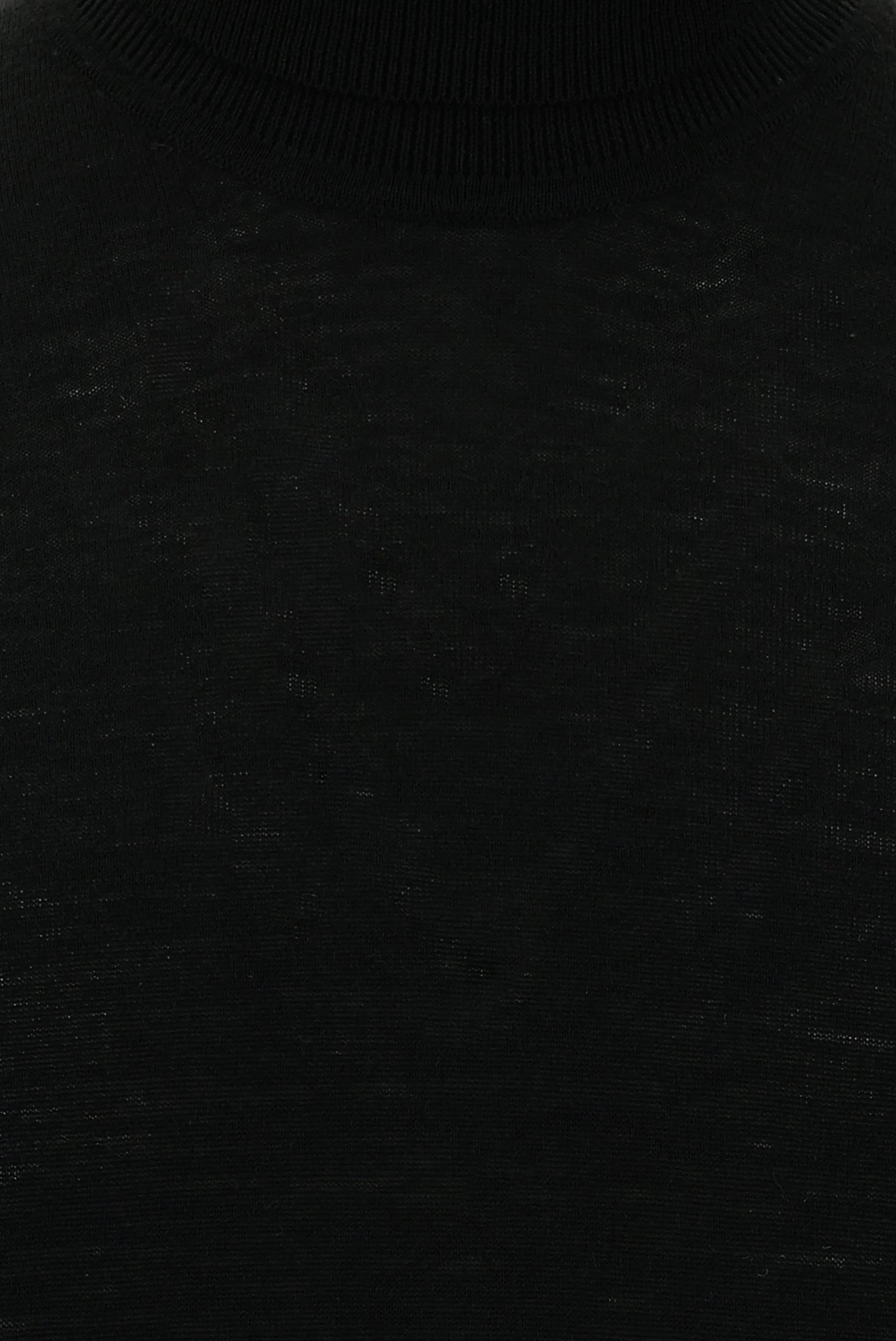 Siyah Balıkçı Yaka Regular Fit Yünlü Triko Kazak