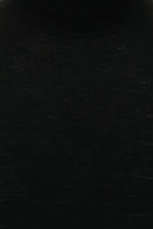 Siyah Balıkçı Yaka Regular Fit Yünlü Triko Kazak