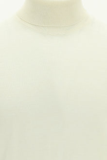 Kırık Beyaz Balıkçı Yaka Regular Fit Yünlü Triko Kazak