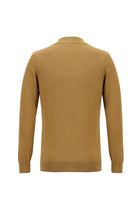 Camel Yarım Balıkçı Yaka Slim Fit Dar Kesim Fermuarlı Desenli Pamuklu Triko Kazak