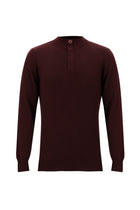 Koyu Bordo Yarım Balıkçı Yaka Slim Fit Dar Kesim Fermuarlı Desenli Pamuklu Triko Kazak