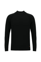 Siyah Yarım Balıkçı Yaka Slim Fit Dar Kesim Triko Kazak