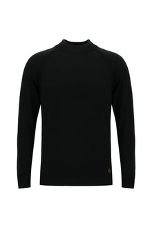 Siyah Yarım Balıkçı Yaka Slim Fit Dar Kesim Triko Kazak