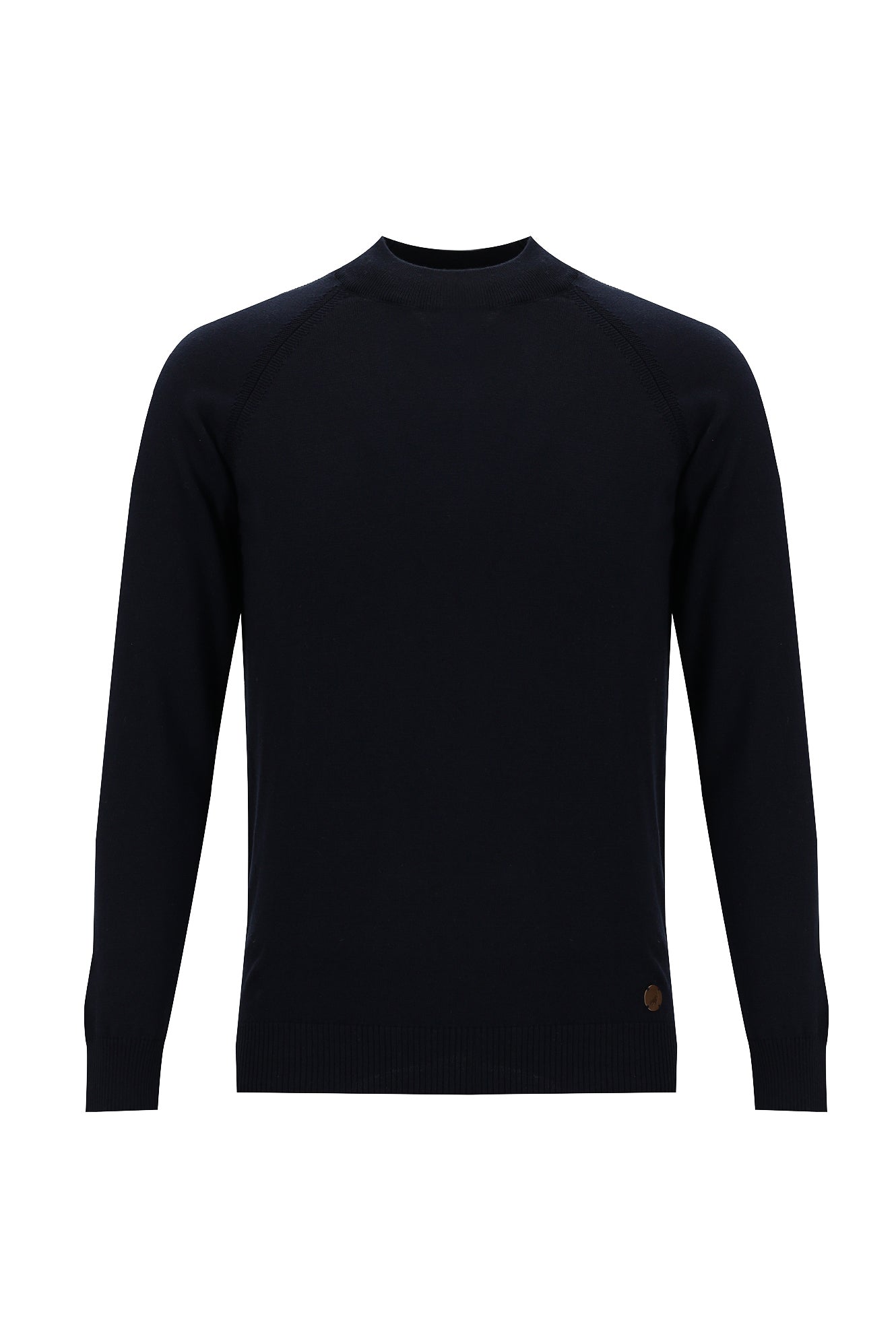 Koyu Lacivert Yarım Balıkçı Yaka Slim Fit Dar Kesim Triko Kazak