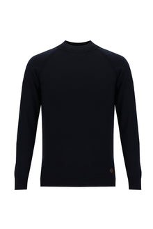 Koyu Lacivert Yarım Balıkçı Yaka Slim Fit Dar Kesim Triko Kazak