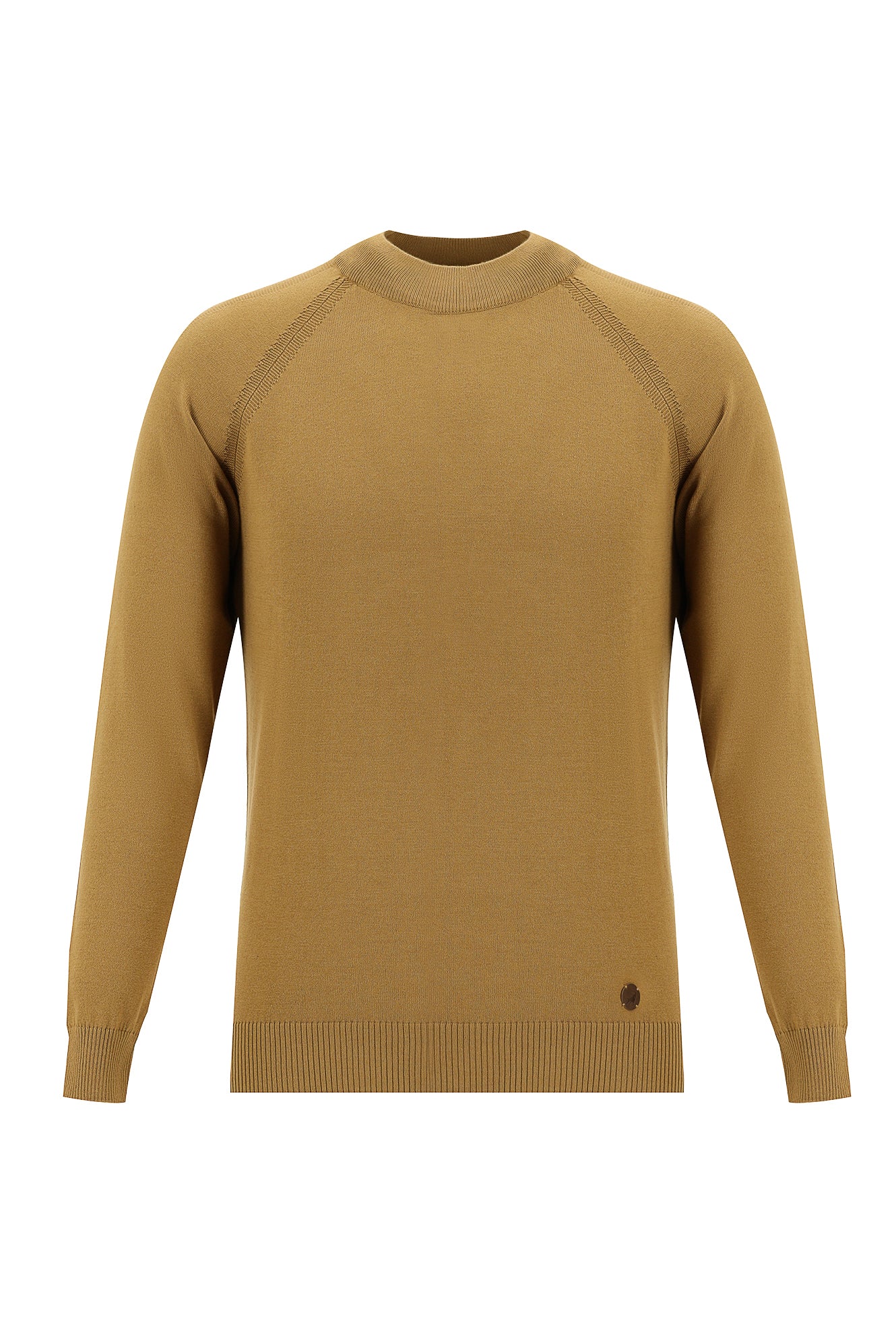 Camel Yarım Balıkçı Yaka Slim Fit Dar Kesim Triko Kazak