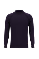 Koyu Mor Yarım Balıkçı Yaka Slim Fit Dar Kesim Triko Kazak