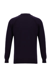 Koyu Mor Yarım Balıkçı Yaka Slim Fit Dar Kesim Triko Kazak