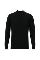 Siyah Yarım Balıkçı Yaka Slim Fit Dar Kesim Triko Kazak