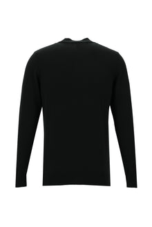 Siyah Yarım Balıkçı Yaka Slim Fit Dar Kesim Triko Kazak