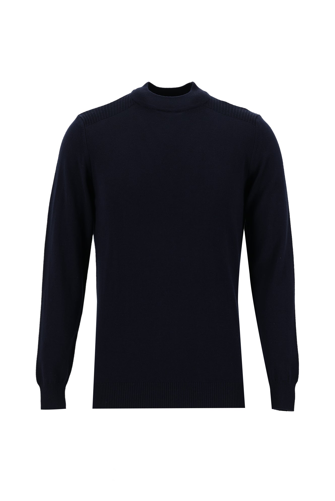 Koyu Lacivert Yarım Balıkçı Yaka Slim Fit Dar Kesim Triko Kazak