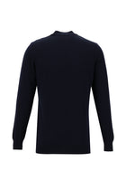 Koyu Lacivert Yarım Balıkçı Yaka Slim Fit Dar Kesim Triko Kazak