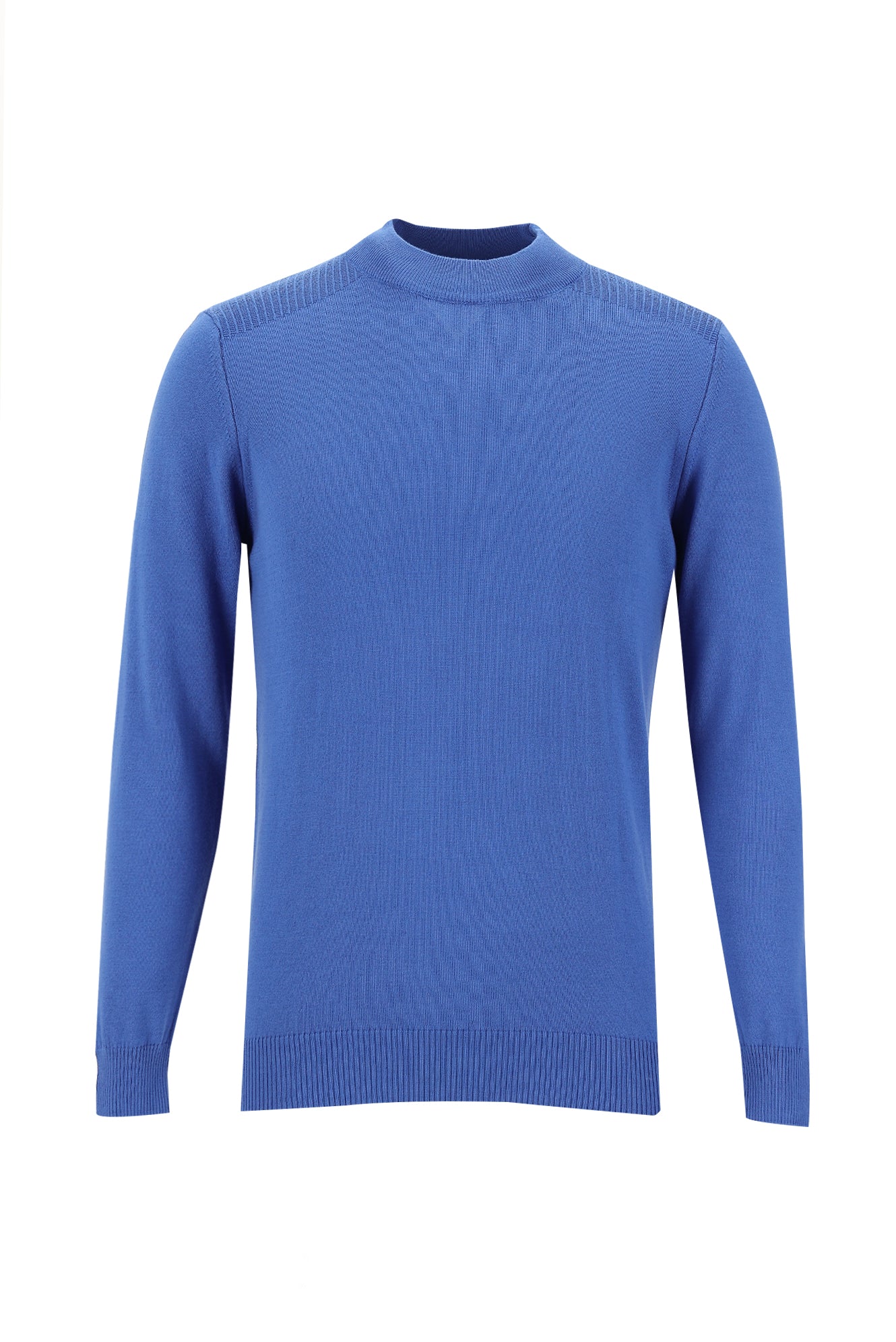 Koyu Mavi  Yarım Balıkçı Yaka Slim Fit Dar Kesim Triko Kazak