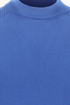 Koyu Mavi  Yarım Balıkçı Yaka Slim Fit Dar Kesim Triko Kazak