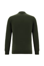 Orta Haki Yarım Balıkçı Yaka Slim Fit Dar Kesim Pamuklu Triko Kazak