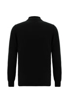 Siyah Yarım Balıkçı Yaka Slim Fit Dar Kesim Pamuklu Triko Kazak