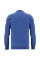 Koyu Mavi  Yarım Balıkçı Yaka Slim Fit Dar Kesim Pamuklu Triko Kazak