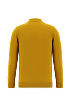 Hardal Yarım Balıkçı Yaka Slim Fit Dar Kesim Pamuklu Triko Kazak