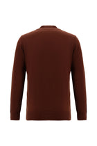 Kiremit Yarım Balıkçı Yaka Slim Fit Dar Kesim Pamuklu Triko Kazak