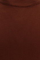 Kiremit Yarım Balıkçı Yaka Slim Fit Dar Kesim Pamuklu Triko Kazak