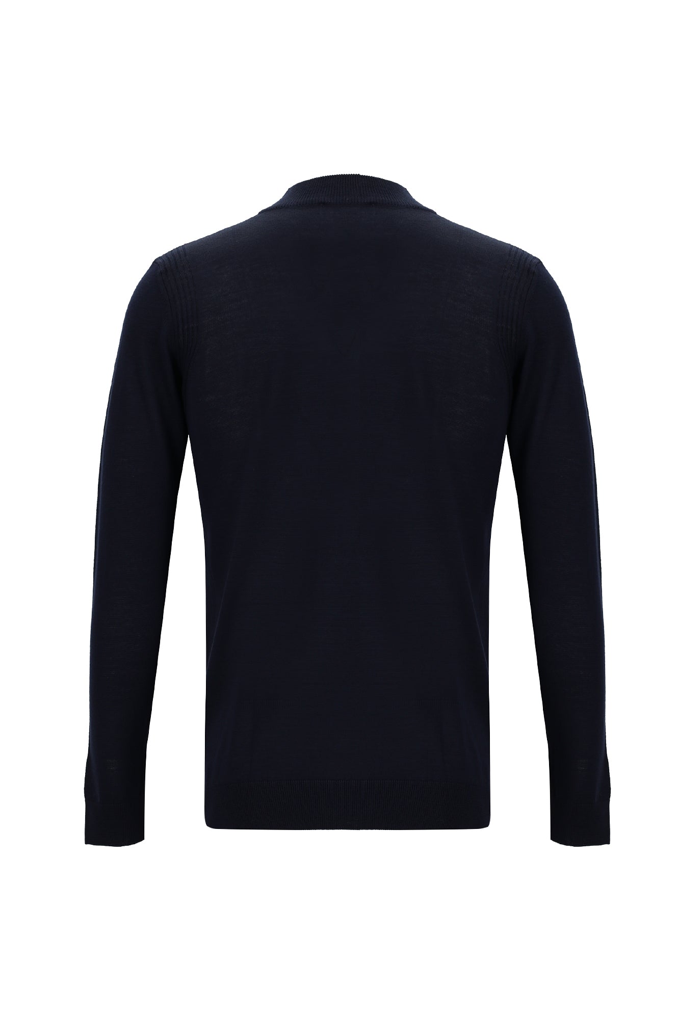 Koyu Lacivert Yarım Balıkçı Yaka Regular Fit Yünlü Triko Kazak