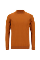 Orta Turuncu Yarım Balıkçı Yaka Regular Fit Yünlü Triko Kazak