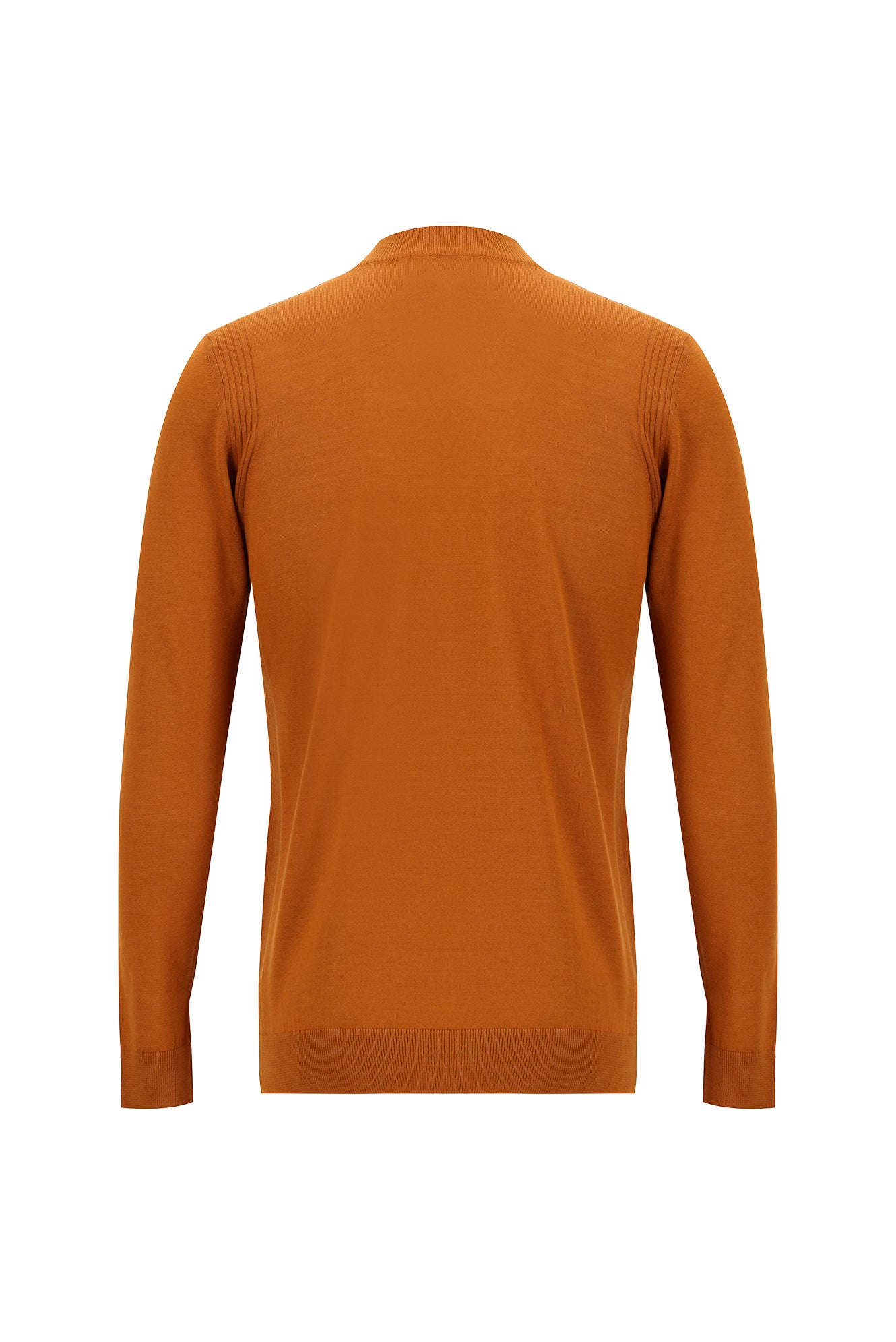 Orta Turuncu Yarım Balıkçı Yaka Regular Fit Yünlü Triko Kazak