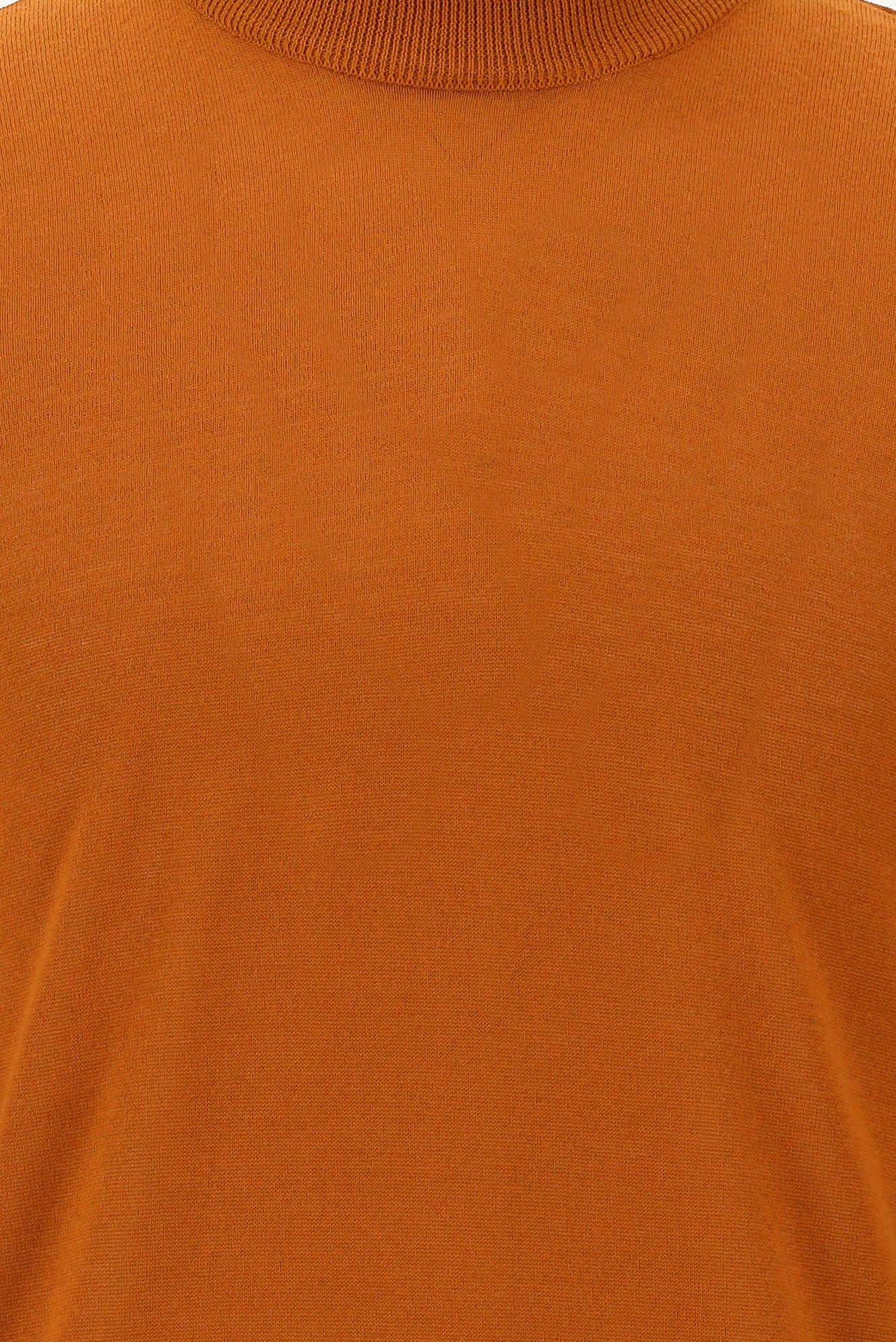 Orta Turuncu Yarım Balıkçı Yaka Regular Fit Yünlü Triko Kazak