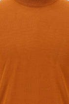 Orta Turuncu Yarım Balıkçı Yaka Regular Fit Yünlü Triko Kazak