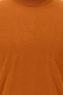 Orta Turuncu Yarım Balıkçı Yaka Regular Fit Yünlü Triko Kazak