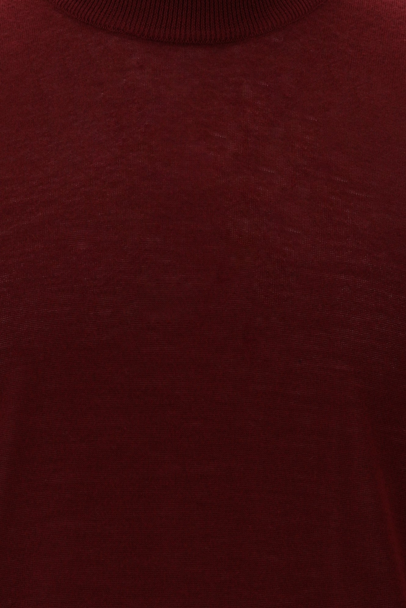 Koyu Kırmızı Yarım Balıkçı Yaka Regular Fit Yünlü Triko Kazak