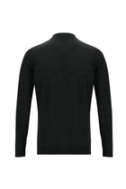 Orta Anrasit Melanj Yarım Balıkçı Yaka Regular Fit Yünlü Triko Kazak