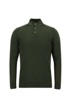 Orta Haki Yarım Balıkçı Yaka Regular Fit Yünlü Triko Kazak