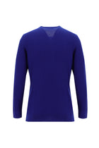 Saks Mavi Bisiklet Yaka Regular Fit Desenli Triko Kazak