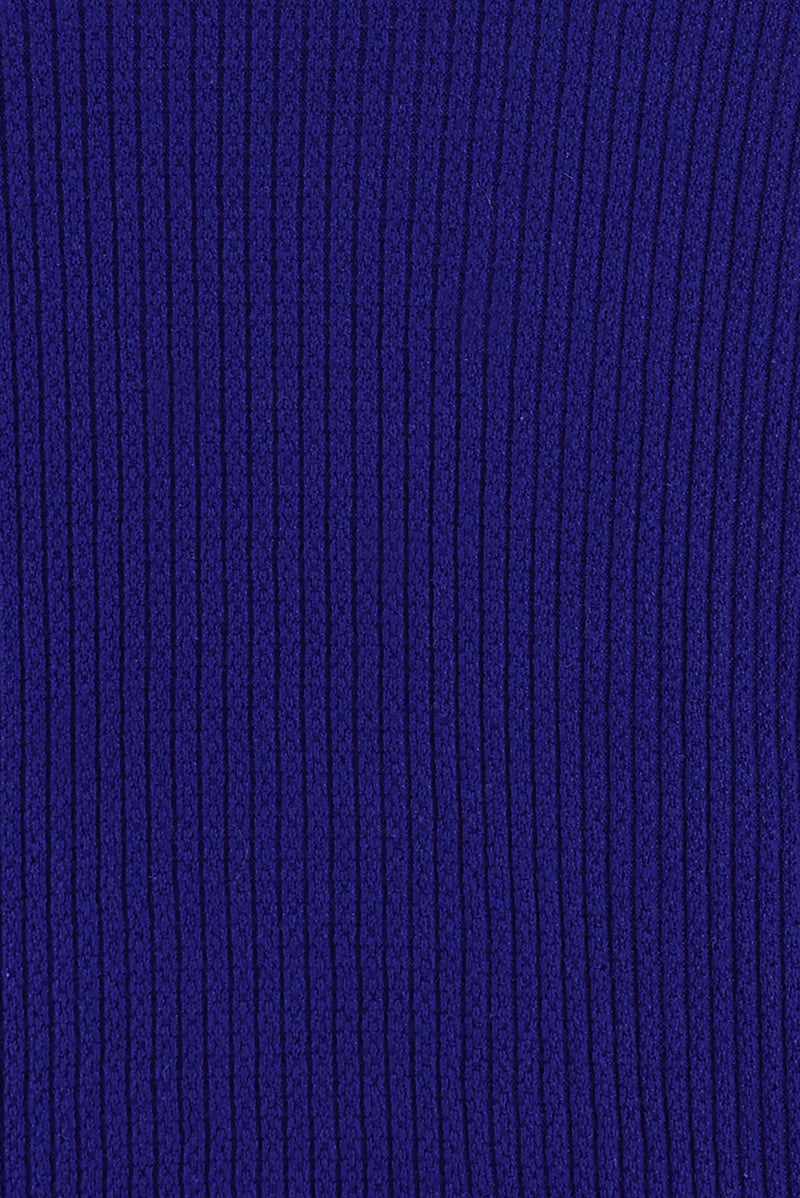 Saks Mavi Bisiklet Yaka Regular Fit Desenli Triko Kazak
