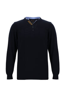 Koyu Lacivert Bisiklet Yaka Regular Fit Triko Kazak