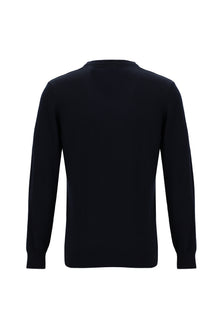 Koyu Lacivert Bisiklet Yaka Regular Fit Triko Kazak