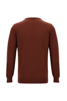 Kiremit Bisiklet Yaka Regular Fit Pamuklu Triko Kazak