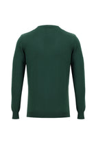 Orman Yeşili Bisiklet Yaka Regular Fit Pamuklu Triko Kazak