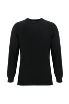 Siyah Bisiklet Yaka Regular Fit Triko Kazak