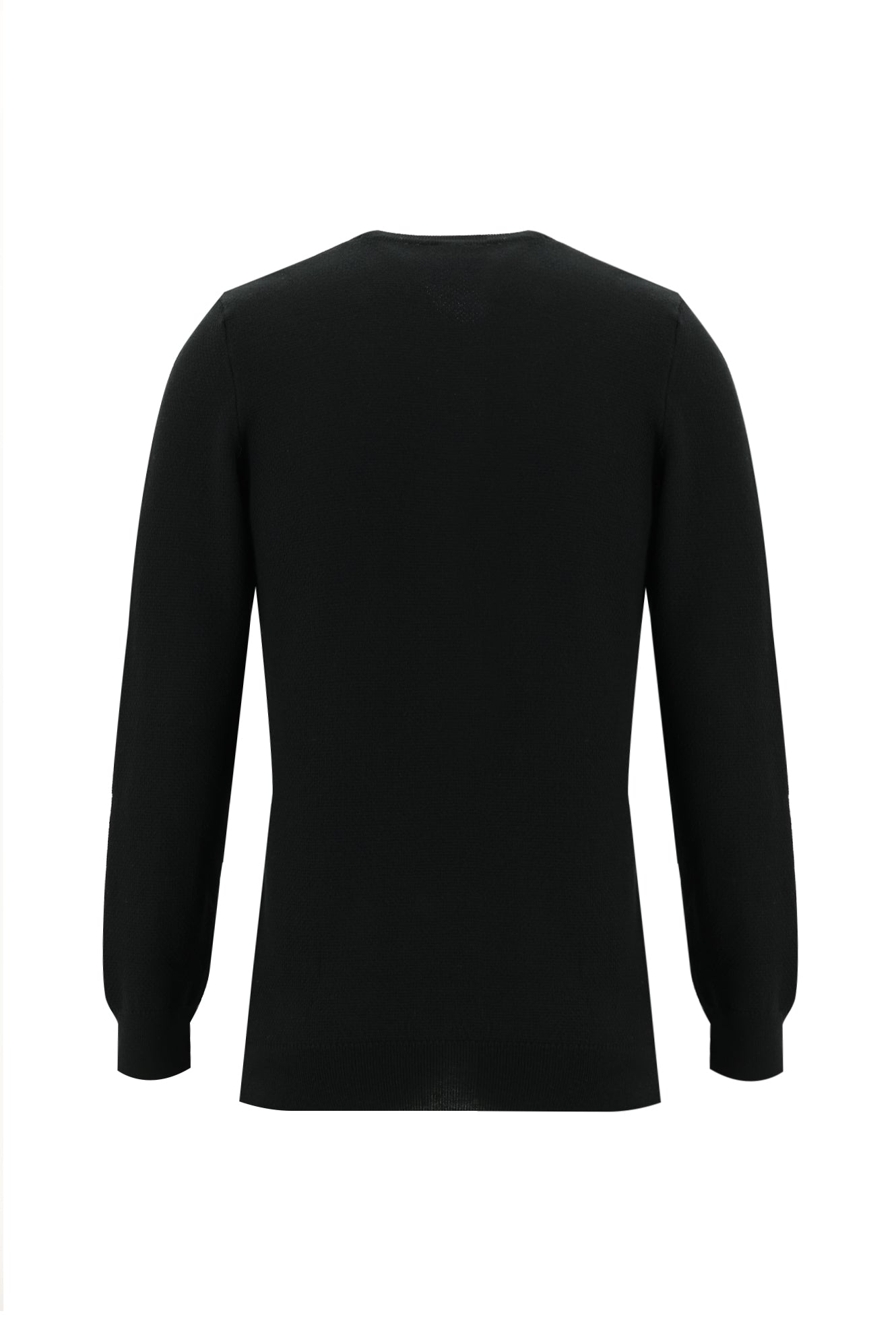 Siyah Bisiklet Yaka Regular Fit Triko Kazak