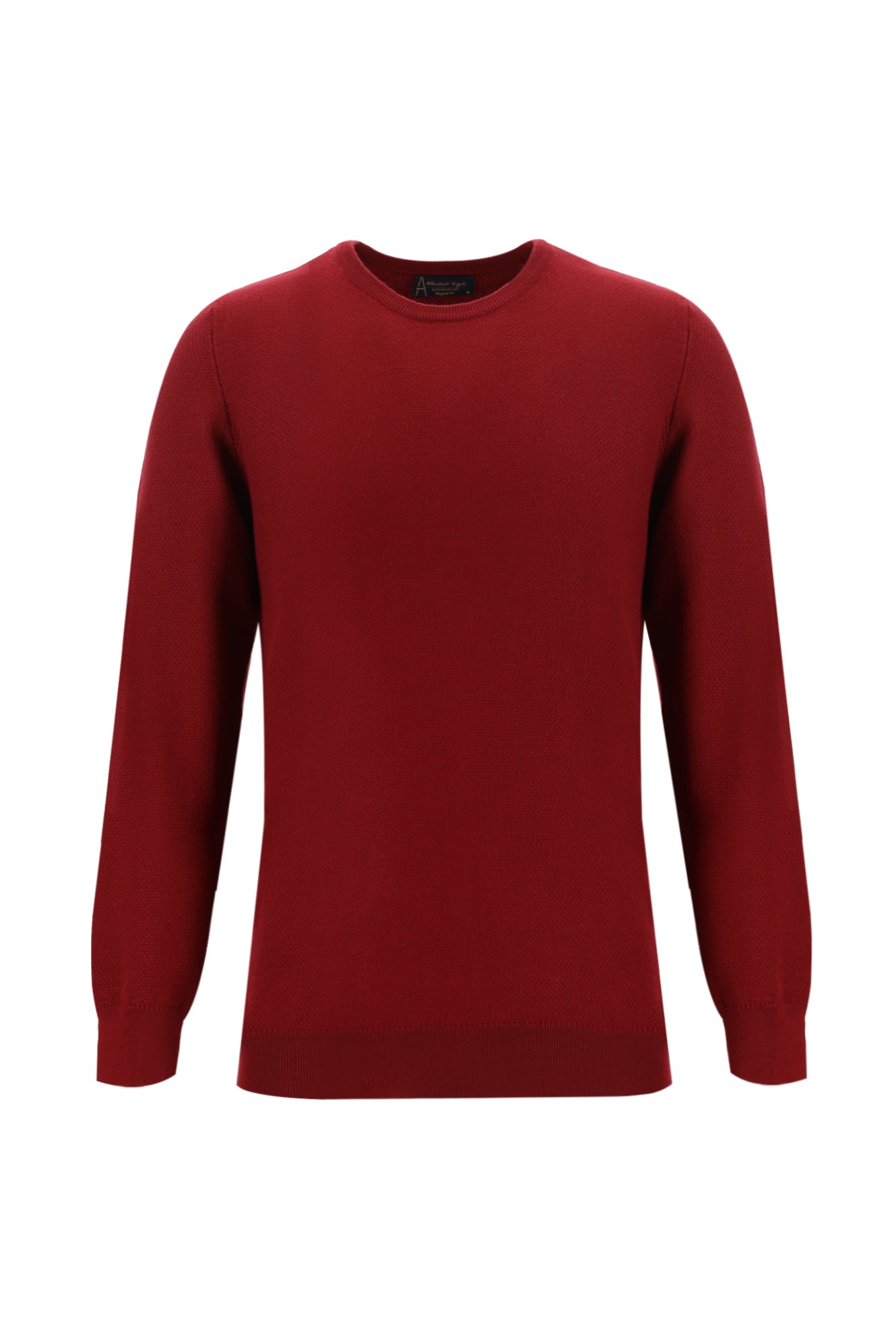 Koyu Kırmızı Bisiklet Yaka Regular Fit Triko Kazak