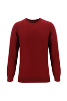 Koyu Kırmızı Bisiklet Yaka Regular Fit Triko Kazak