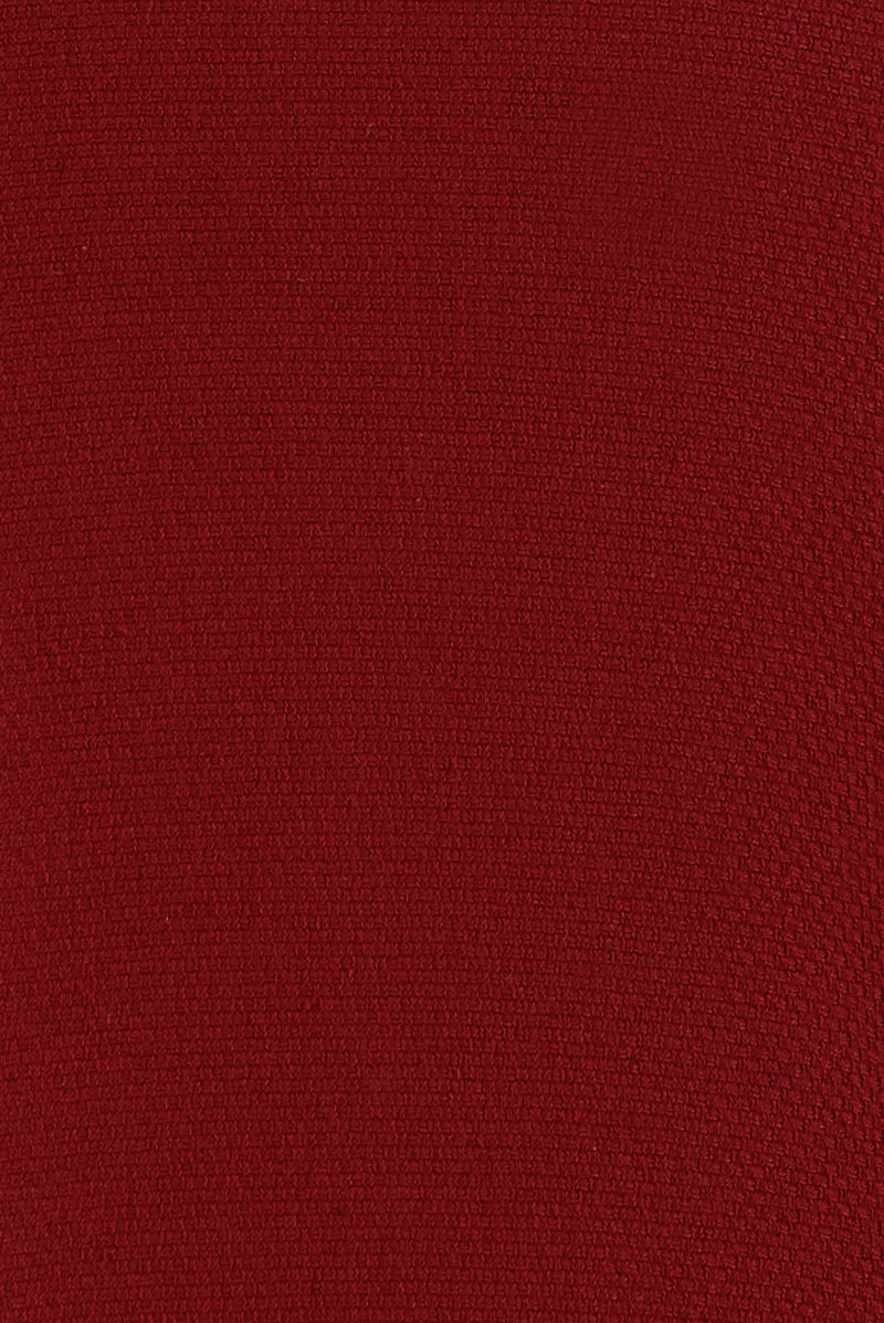 Koyu Kırmızı Bisiklet Yaka Regular Fit Triko Kazak